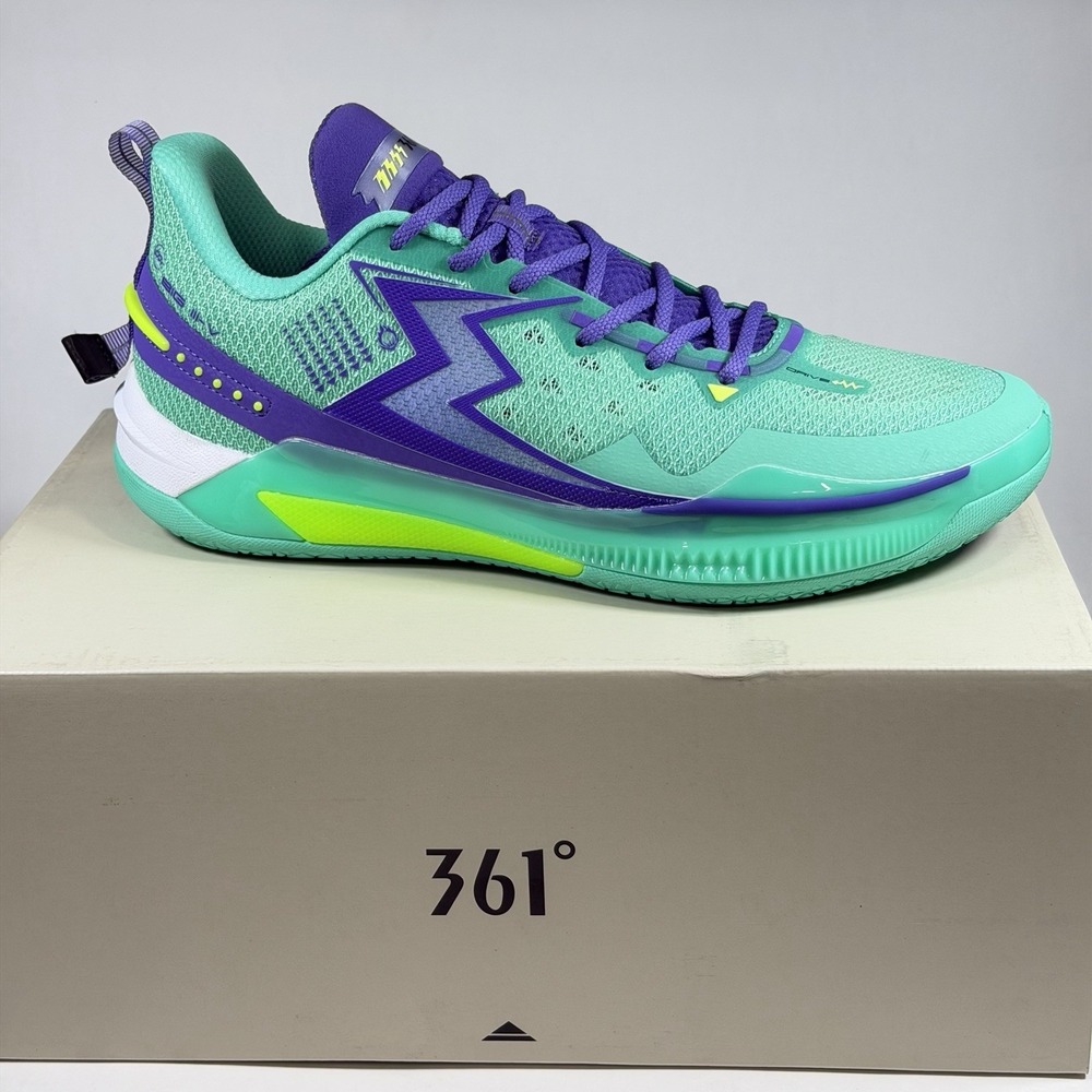 361 Degrees‎ Big 3 V Size-US 11.5 Mens Quick Ignite C 2421-9111 Green Purple